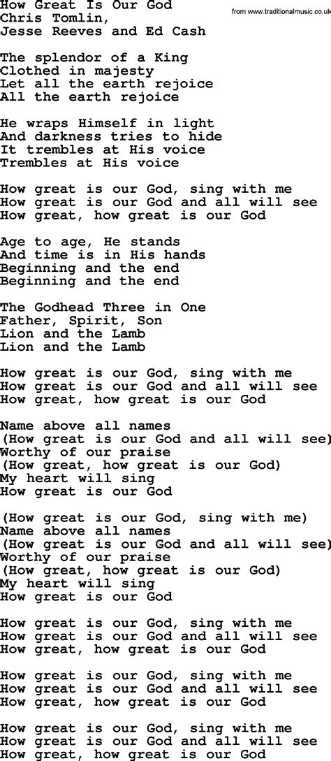 how great is our god lyrics chance|chances the rapper how great lyrics.